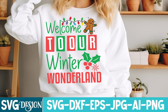 Welcome to Our Winter Wonderland SVG Design,Welcome to Our Winter Wonderland Sublimation Design SVG BlackCatsMedia 