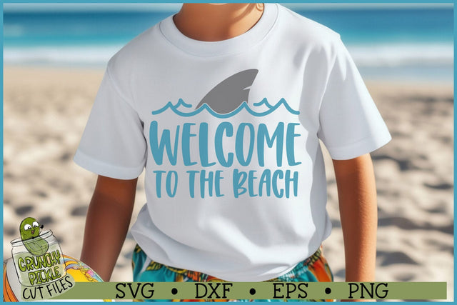 Welcome To The Beach Shark SVG File SVG Crunchy Pickle 