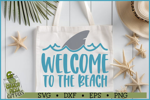 Welcome To The Beach Shark SVG File SVG Crunchy Pickle 