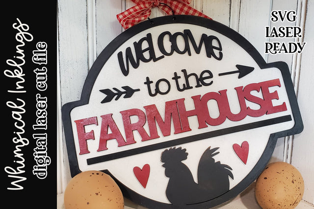 Welcome to the Farmhouse; Rooster edition SVG Whimsical Inklings 