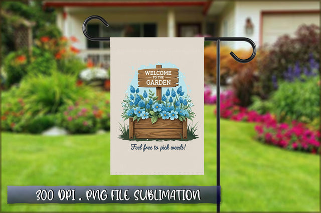 Welcome to the Garden Flag Sublimation Sublimation Shetara Begum 