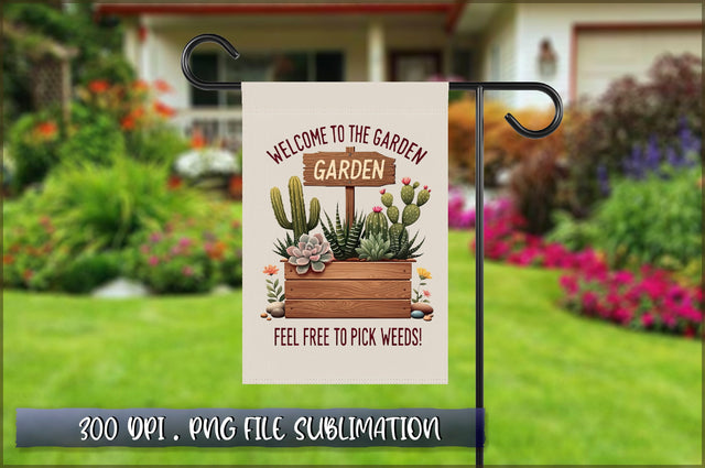 Welcome to the Garden Flag Sublimation Sublimation Shetara Begum 