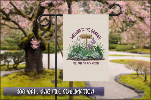 Welcome to the Garden Flag Sublimation Sublimation Shetara Begum 