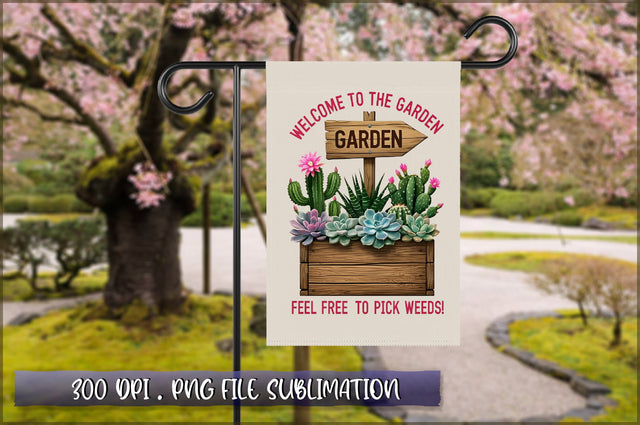 Welcome to the Garden Flag Sublimation Sublimation Shetara Begum 