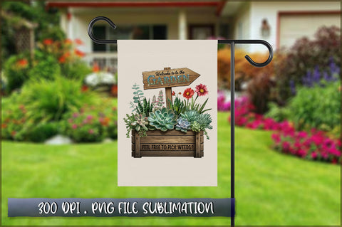 Welcome to the Garden Flag Sublimation Sublimation Shetara Begum 