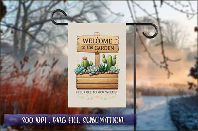 Welcome to the Garden Flag Sublimation Sublimation Shetara Begum 