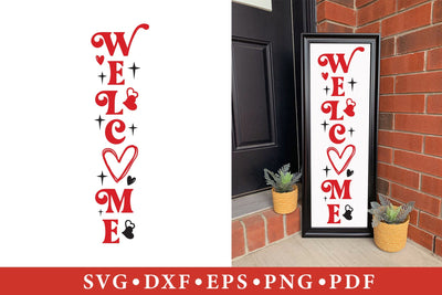 Welcome | Valentine Porch Sign SVG SVG CraftLabSVG 