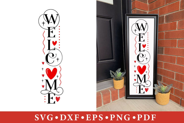 Welcome, Valentine's Day Porch Sign SVG SVG CraftLabSVG 