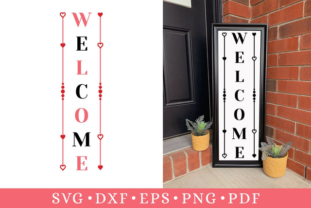 Welcome | Valentine's Day Porch Sign SVG SVG CraftLabSVG 