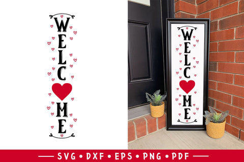 Welcome, Valentines Porch Sign SVG SVG CraftLabSVG 