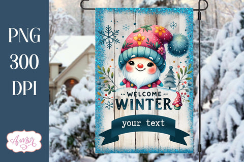 Welcome winter garden flag sublimation PNG BUNDLE Sublimation Amorclipart 