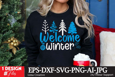 Welcome Winter SVG Cut File ,Winter T-shirt Design,Winter SVG SVG Insomnia Std 