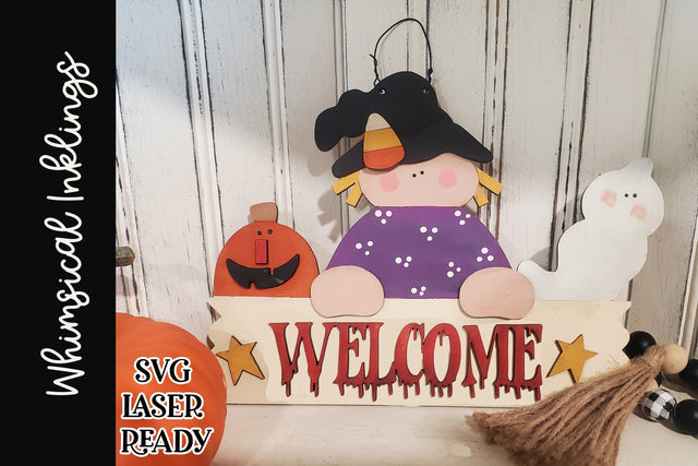 Welcome Witch Sign SVG Whimsical Inklings 