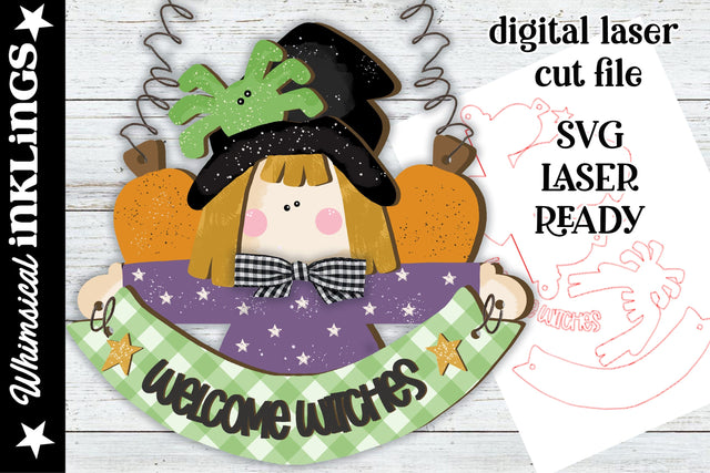 Welcome Witches Sign SVG Whimsical Inklings 