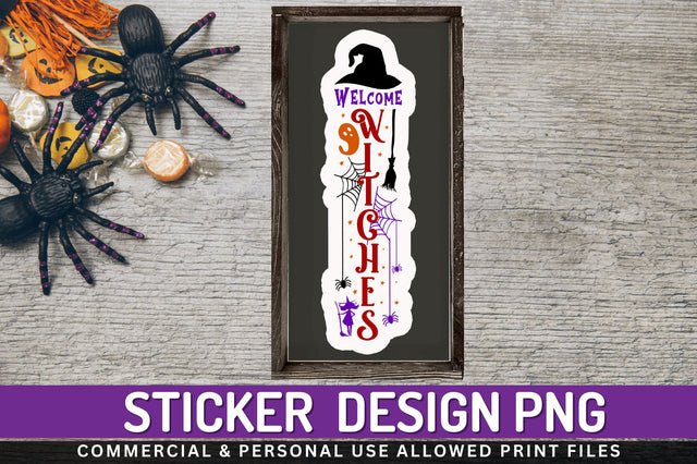 Welcome witches Stickers Design Sublimation Regulrcrative 