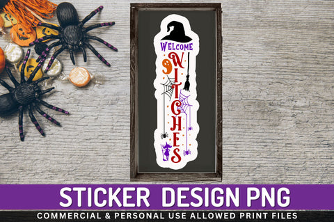 Welcome witches Stickers Design Sublimation Regulrcrative 