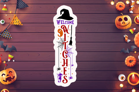 Welcome witches Stickers Design Sublimation Regulrcrative 