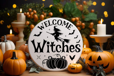 Welcome Witches SVG, Halloween SVG, Retro Halloween SVG, Halloween SVG Design SVG DesignPlante 503 