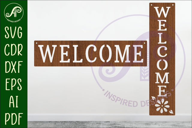 Welcome Word wall art sign, SVG file SVG APInspireddesigns 
