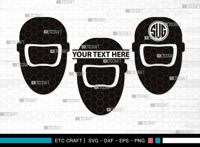 Welding Mask Helmet Monogram, Welding Mask Helmet Silhouette, Welding ...