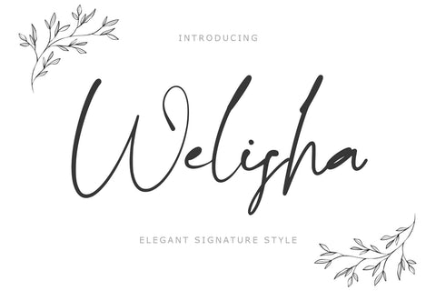 Welisha Font Prasetya Letter 