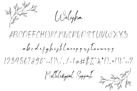 Welisha Font Prasetya Letter 