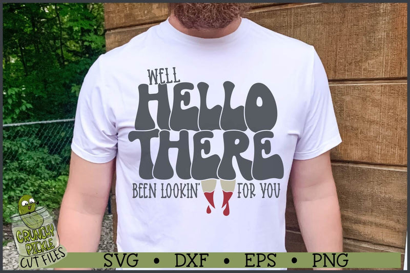 Well Hello There Fangs Halloween SVG File SVG Crunchy Pickle 