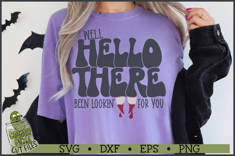 Well Hello There Fangs Halloween SVG File SVG Crunchy Pickle 