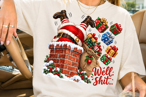 Well Shit Snowman Stuck In Chimney PNG Sublimation nirmal108roy 