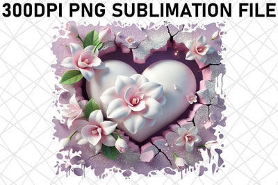 wellness in style! , Beautiful PNG designs for massage balls, 3D Heart Sublimation afrosvg 