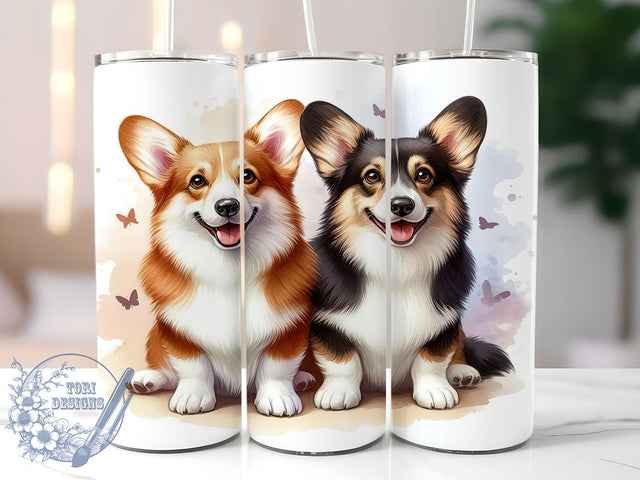 Welsh Corgi Dog Lover Tumbler Wrap, Welsh Corgi, Corgi Dog, Tumbler Wrap, Sublimation Design, Dog Lover Gift, Cute Animals, Pet Decor Sublimation ToriDesigns 