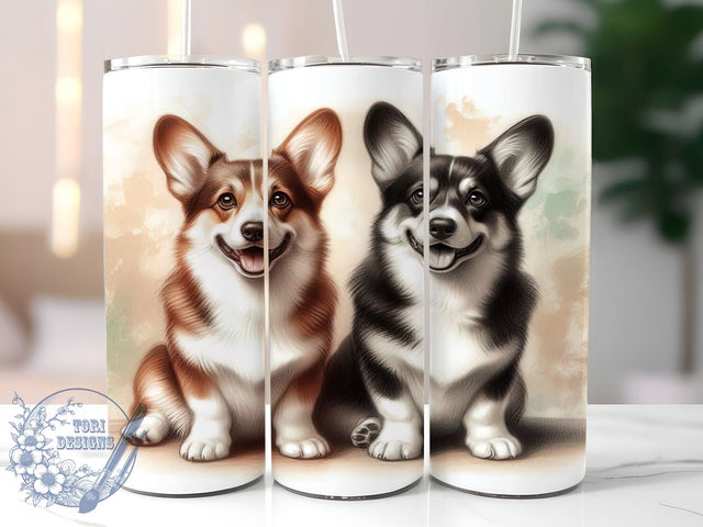Welsh Corgi Dog Lover Tumbler Wrap, Welsh Corgi, Corgi Dog, Tumbler Wrap, Sublimation Design, Dog Lover Gift, Cute Animals, Pet Decor Sublimation ToriDesigns 