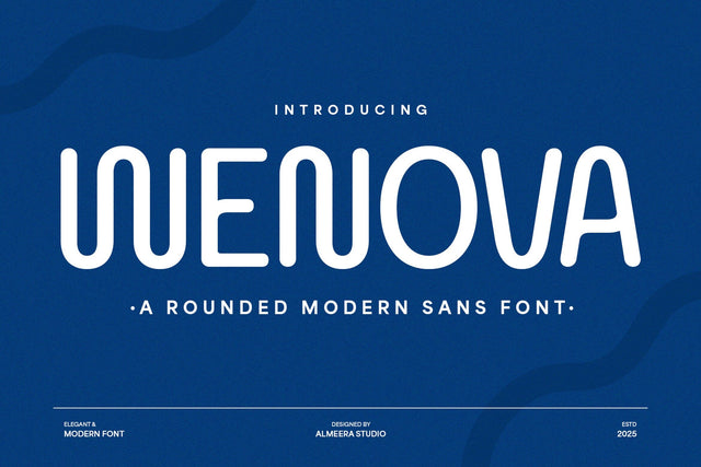Wenova - A Rounded Modern Sans Font studioalmeera 