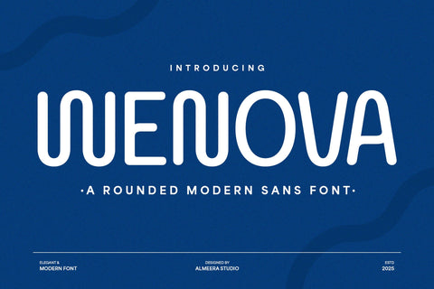 Wenova - A Rounded Modern Sans Font studioalmeera 