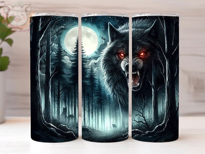 Werewolf 20oz Tumbler Png, Straight & Tapered Tumbler Png, Happy Halloween Tumbler Png, Digital Download PNG Sublimation Lara' s Designs 