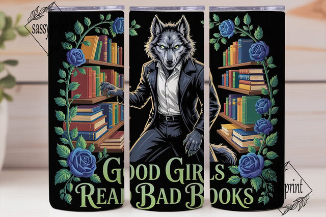 Werewolf Book Lover 20oz Tumbler Wrap Sublimation sassyprint 