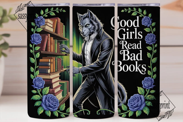 Werewolf Book Lover 20oz Tumbler Wrap Sublimation sassyprint 