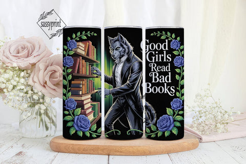 Werewolf Book Lover 20oz Tumbler Wrap Sublimation sassyprint 