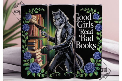 Werewolf Book Lover 20oz Tumbler Wrap Sublimation sassyprint 