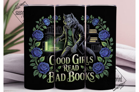 Werewolf Book Lover 20oz Tumbler Wrap Sublimation sassyprint 