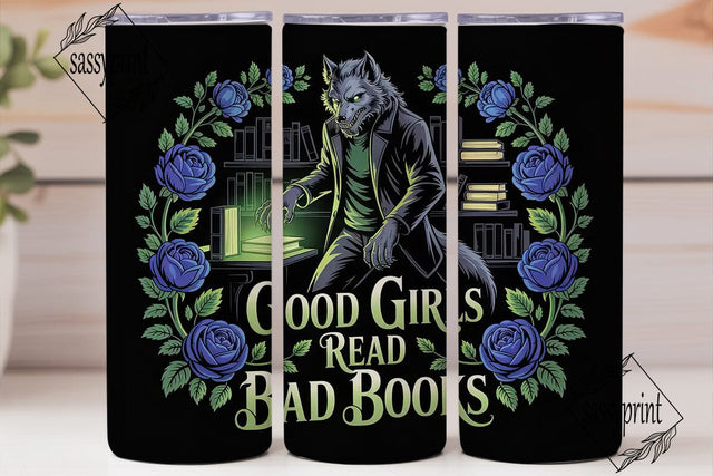 Werewolf Book Lover 20oz Tumbler Wrap Sublimation sassyprint 