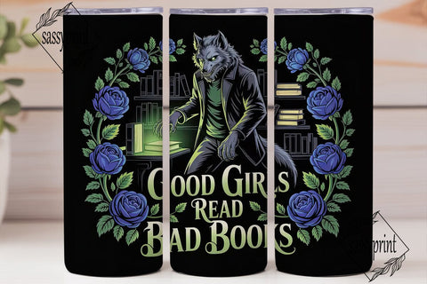 Werewolf Book Lover 20oz Tumbler Wrap Sublimation sassyprint 