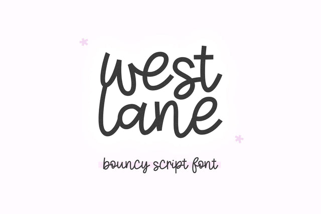 West Lane - Bouncy Script Font Font KA Designs 