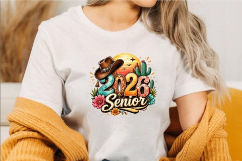 Western 2026 Senior Graduation Clipart Sublimation SVGArt 