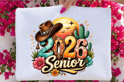 Western 2026 Senior Graduation Clipart Sublimation SVGArt 