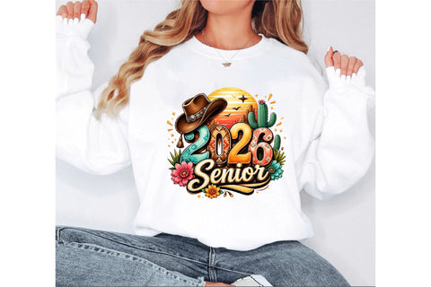 Western 2026 Senior Graduation Clipart Sublimation SVGArt 