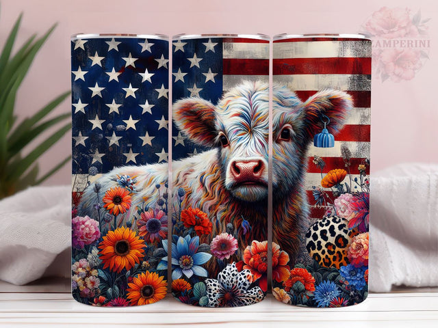 Western 4th Of July Cow 20oz Tumbler Wrap PNG, American Flag Tumbler Png, Straight & Tapered Tumbler Wrap, Instant Digital Download Sublimation Li Zamperini 