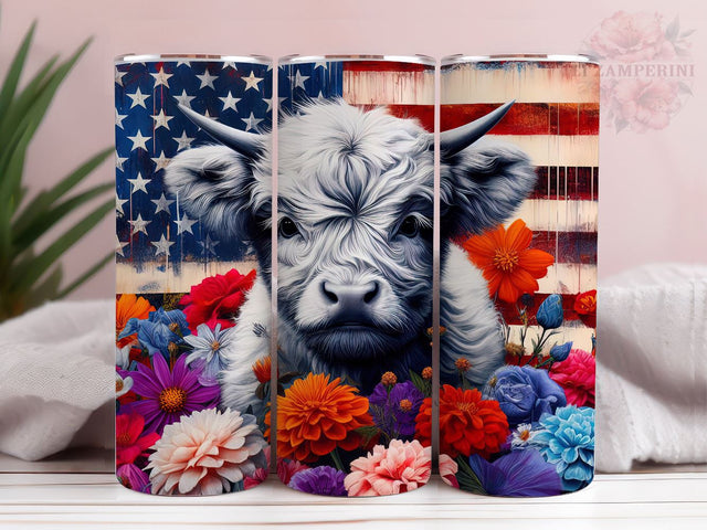 Western 4th Of July Cow 20oz Tumbler Wrap PNG, American Flag Tumbler Png, Straight & Tapered Tumbler Wrap, Instant Digital Download Sublimation Li Zamperini 