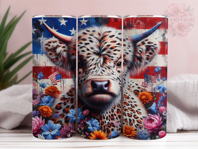 Western 4th Of July Cow 20oz Tumbler Wrap PNG, American Flag Tumbler Png, Straight & Tapered Tumbler Wrap, Instant Digital Download Sublimation Li Zamperini 