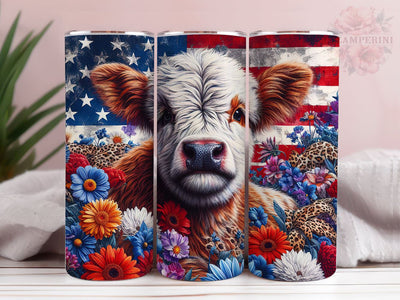 Western 4th Of July Cow 20oz Tumbler Wrap PNG, American Flag Tumbler Png, Straight & Tapered Tumbler Wrap, Instant Digital Download Sublimation Li Zamperini 